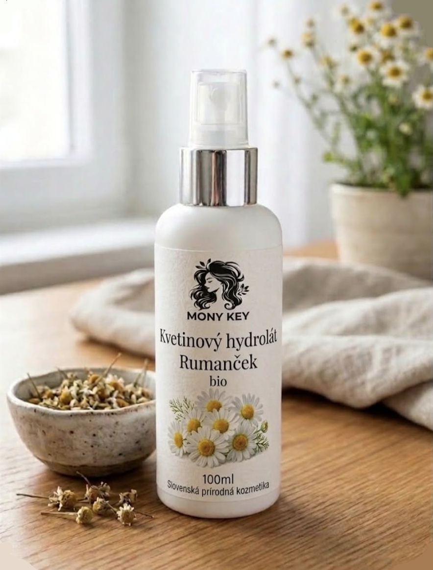 Kvetinový hydrolát BIO – Rumanček 100ml | Kvetinová voda | Mony Key