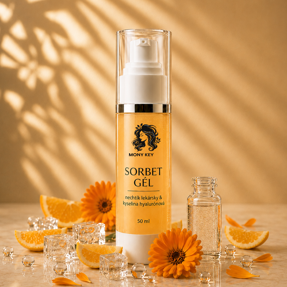 Sorbet gél nechtík & kyselina hylaurónova 50 ml | Mony Key