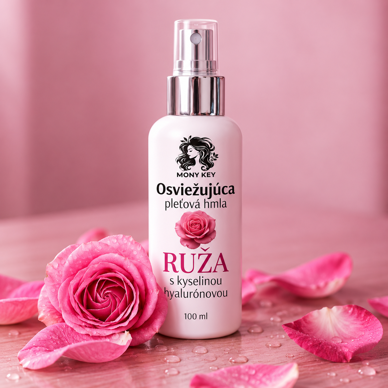 Osviezujúca pleťová hmla Ruža 100ml | Mony Key