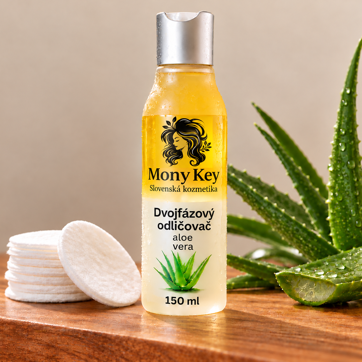 Odličovač pleti - dvojfázový Aloe Vera, 150 ml  | Mony Key